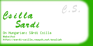 csilla sardi business card